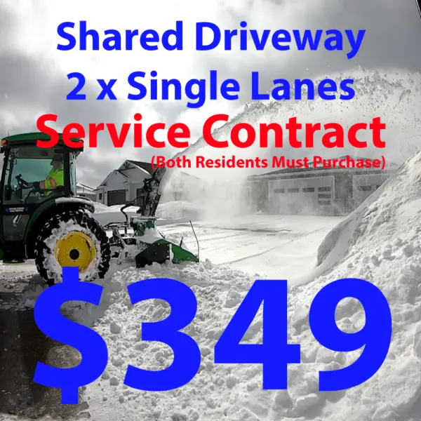 Shared Driveway 2X Single Lane Driveways - Service Agreement